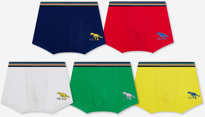 유니프랜드 주니어 남아용 컬러디노 드로즈 5종 세트