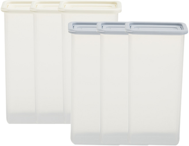 이지앤프리 도어포켓 냉장고정리용기 1200ml, 6개, 1개