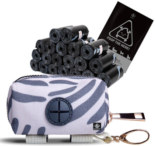 딩동펫 클러치 + 똥츄 배변봉투 300p 세트, 지브라, 1세트