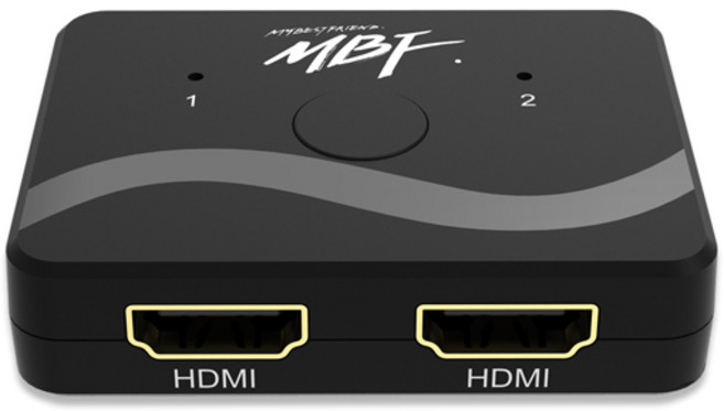 엠비에프 HDMI 무전원 모니터 양방향 선택기 2:1 4K 60Hz 스위치 셀렉터, MBF-HDS1221, 1개