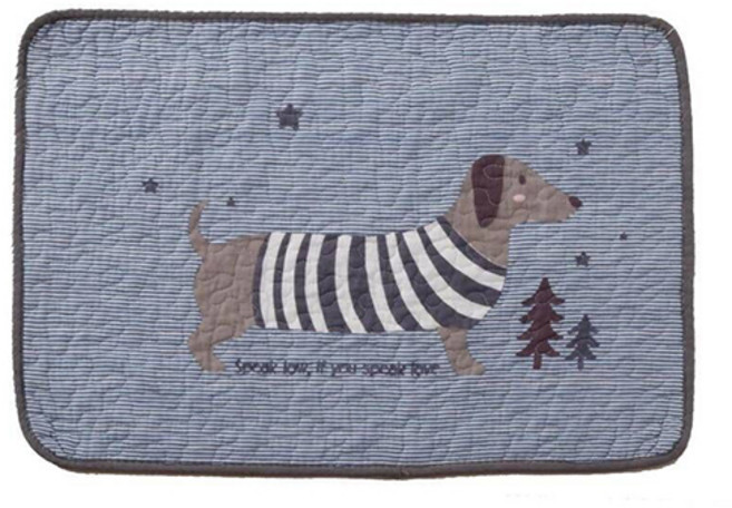 일러스트 패브릭 미끄럼 방지 발매트, 닥스훈트