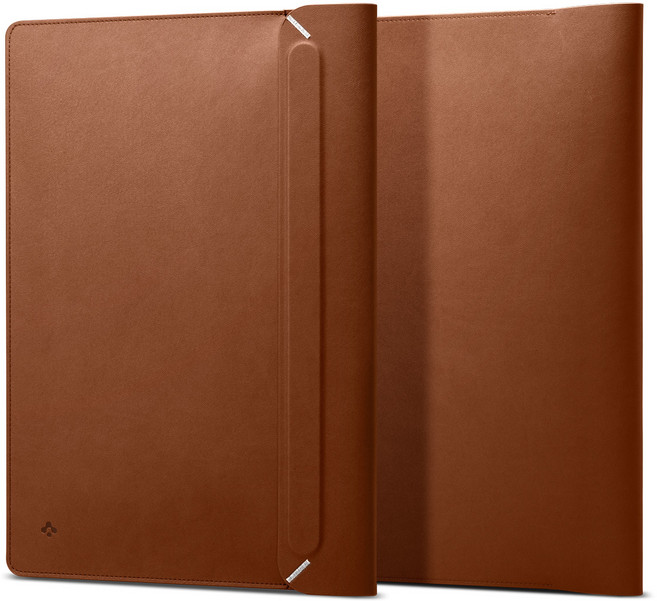 슈피겐 노트북 13 14 맥북 가죽 파우치 슬리브 발렌티누스, 클래식브라운(AFA06416), 1개