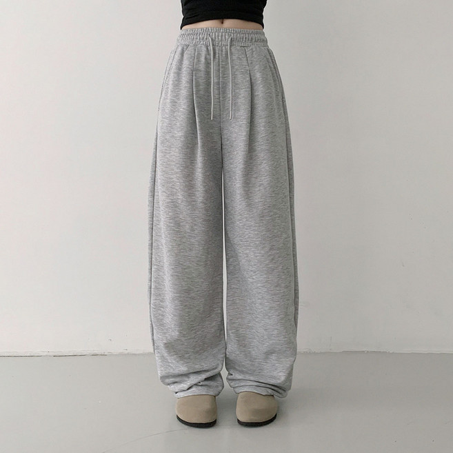 플랜데이 여성용 샐리 핀턱 와이드 트레이닝팬츠