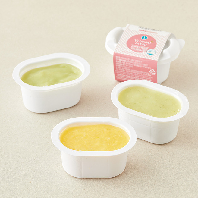 얌이밀 초기 4~6개월 이유식 둘미음 감자애호박미음 100g + 양배추단호박미음 100g + 고구마청경채미음 100g A세트, 1세트