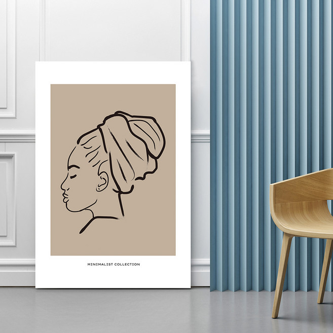 마니앤솔 보헤미안 높이조절 액자테이블 대, 보헤미안 소녀