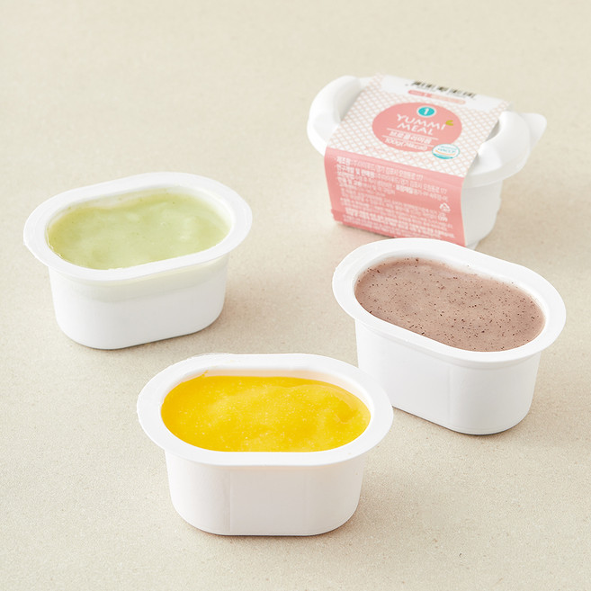 얌이밀 초기 4~6개월 이유식 하나미음 흑미미음 100g + 단호박미음 100g + 브로콜리미음 100g B세트, 1세트