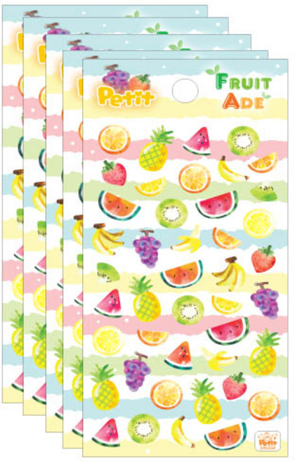 쁘띠팬시 시즌스티커 여름 프룻에이드 DA5564, 혼합색상, 5개