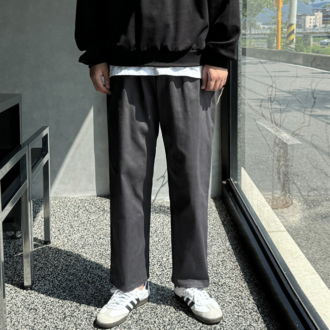 Meosidda 男士四向彈力棉質錐形鬆緊長褲
