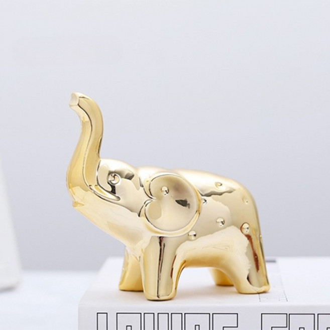 The Flow Commerce 招財象裝飾品, 金色大型