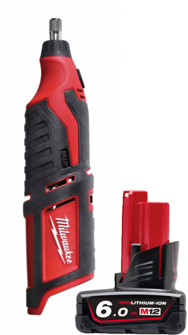 밀워키 12V 충전 로터리툴 베어툴 C12 RT-0 + 12V 6.0Ah 리튬이온 배터리 M12 B6, 1세트