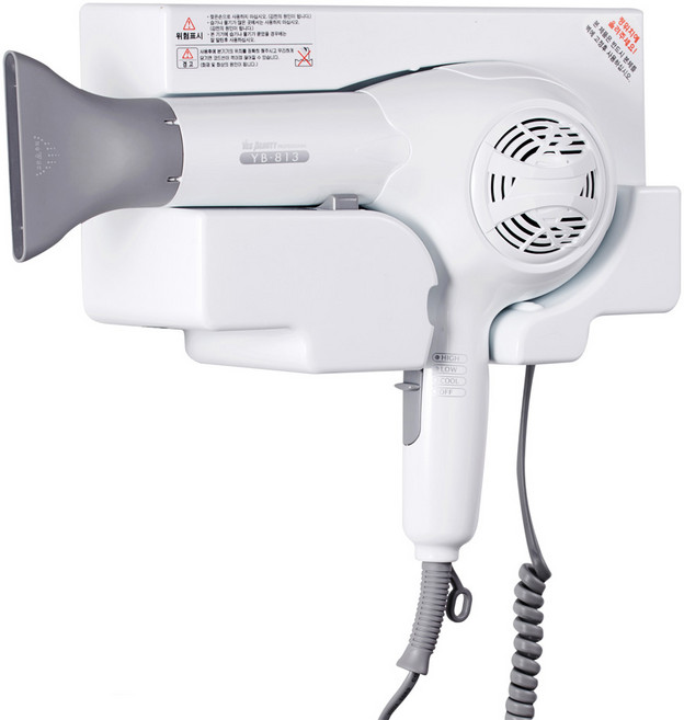 예스뷰티 벽걸이 헤어 드라이기 1200W, YB-813, 화이트