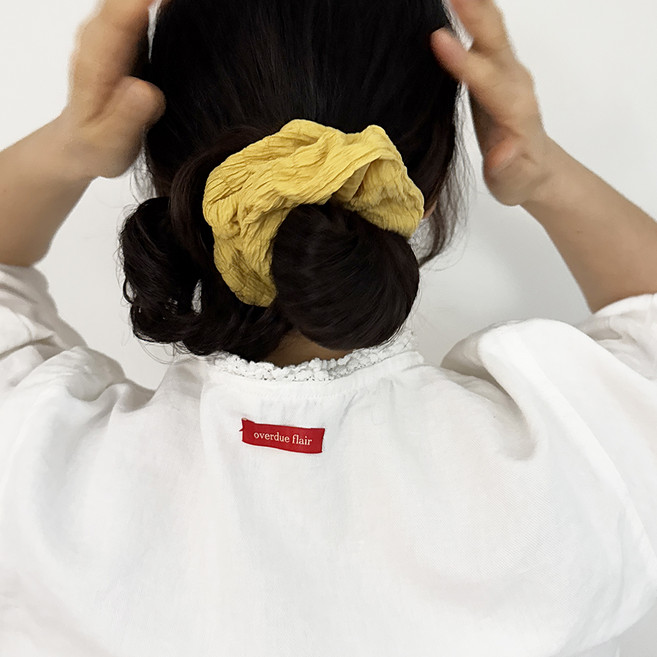 다주드 플리츠 링클 6색 헤어 곱창끈