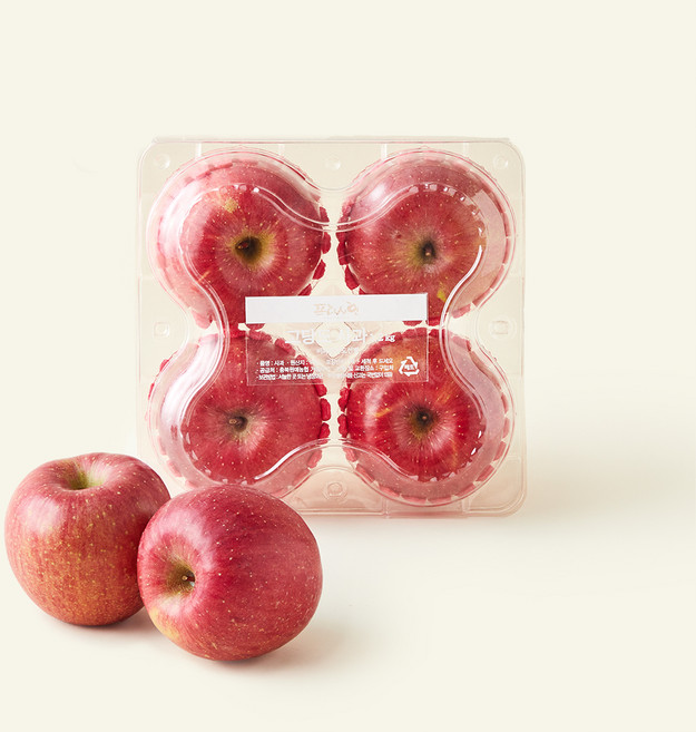 프레샤인 고당도 사과 4입, 1개, 1.2kg