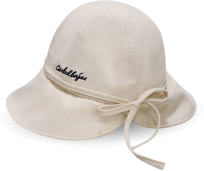 까스텔바작 여성 자수 와이어 코튼 와이드 버킷 골프모자 CS4CP107, 아이보리, 1개