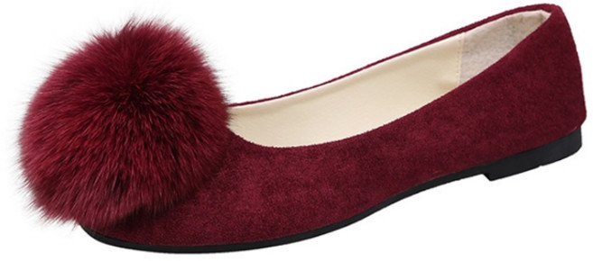 스타 여성용 폼폼 방울 스위트 단화