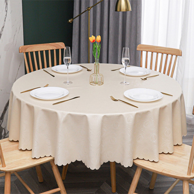 에어 엔틱 디자인 원형 식탁보, TYPE H, 140cm