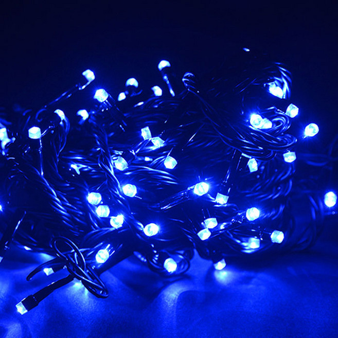 지아이비 LED 은하수전구 288구 DC24V 24m, 검정(선), 파랑(전구), 1개