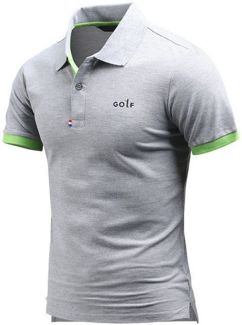 다꾸앙 남성용 코스링 PK 반팔 자수 카라 티셔츠 E04JKA_JC3864