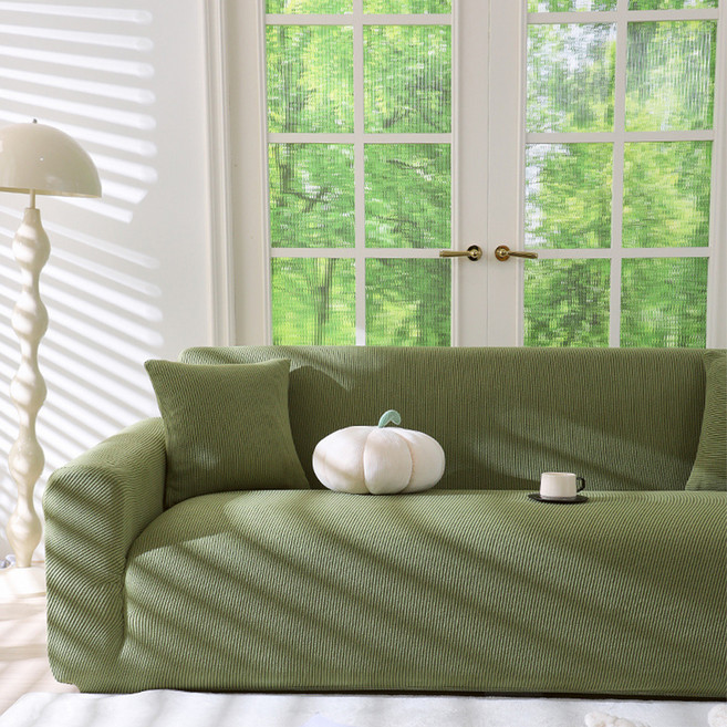 러빙랩 아드레아 고탄력 사계절 소파 커버, 그린, 1개