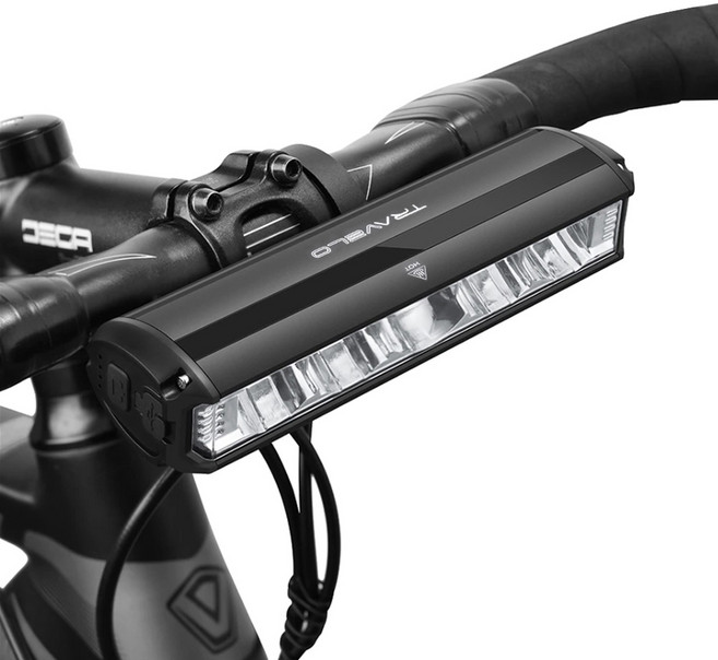 트레벨로 메가트론 와이드빔 1400 LED 자전거 라이트 전조등, 1개