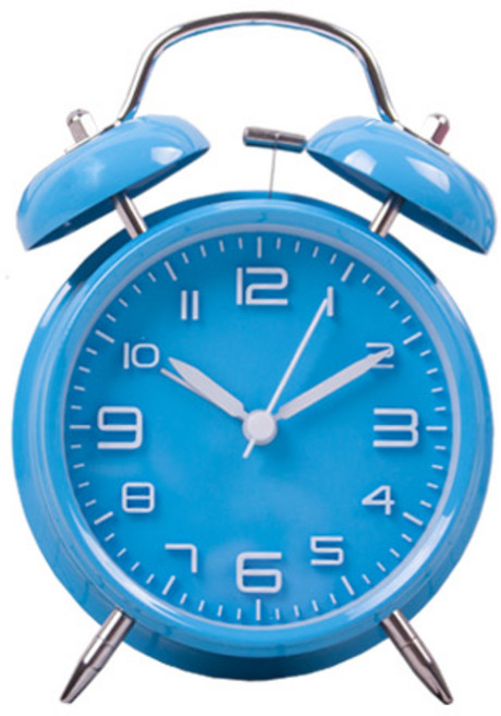 원형 컬러 알람시계, 블루