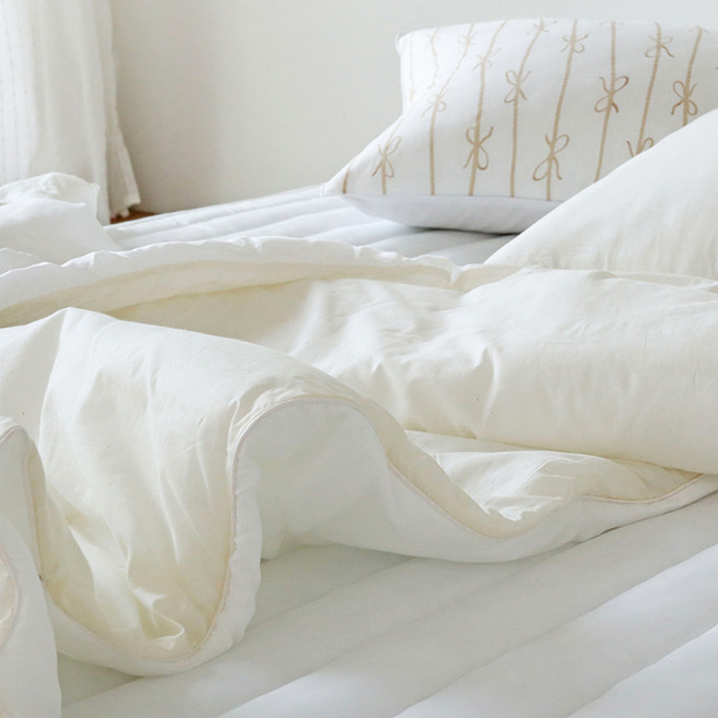 누블 시원한 스탠다드 냉감 듀라론 60수 아사 양면 여름이불 세트