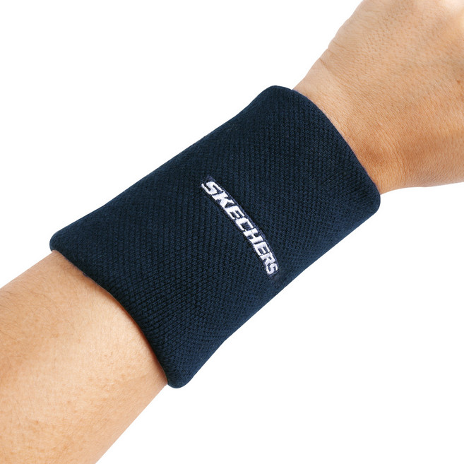 스케쳐스 스포츠 롱 손목 밴드, 네이비, 1개