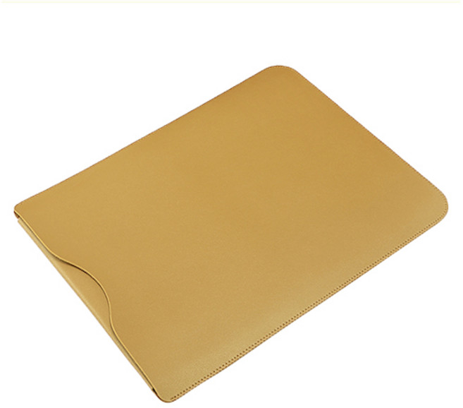 코쿼드 맥북 프로 노트북 가죽 파우치, 옐로우브라운, 1개