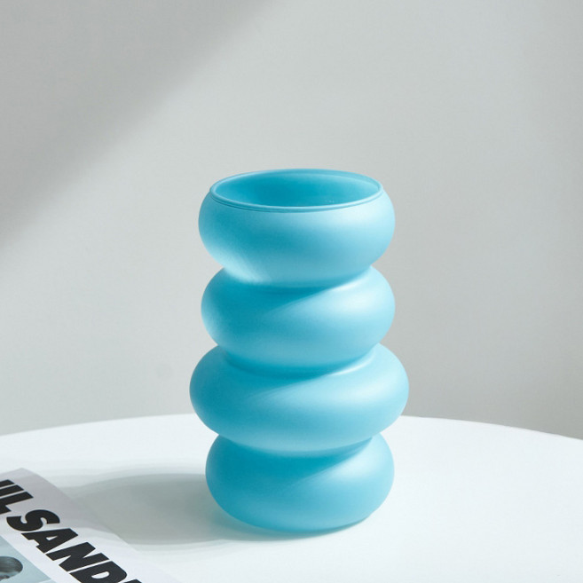 미르노아 볼록이 유리 화병 MMM3509, 블루