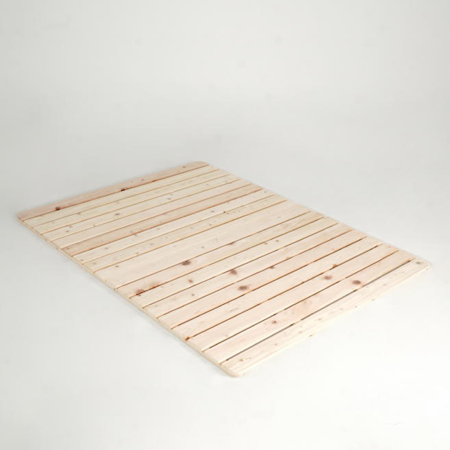 엄마가구 편백나무 접이식 저상형 침대 프레임 매트리스 깔판 받침대 1090 x 1990 x 40 mm, 내추럴