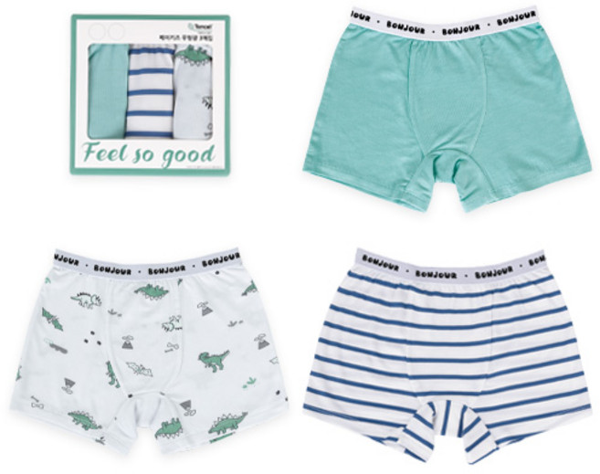 메이키즈 유아동 주니어 남아 쥬라기 ST 모달 드로즈 3종 세트