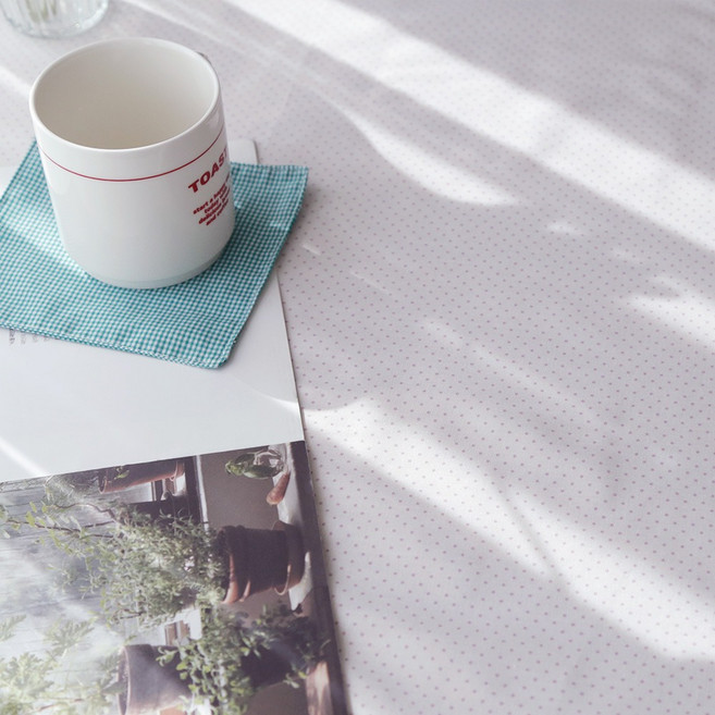 30수 면 부쉬 도트 패브릭 원단 300g 1362, 퍼플