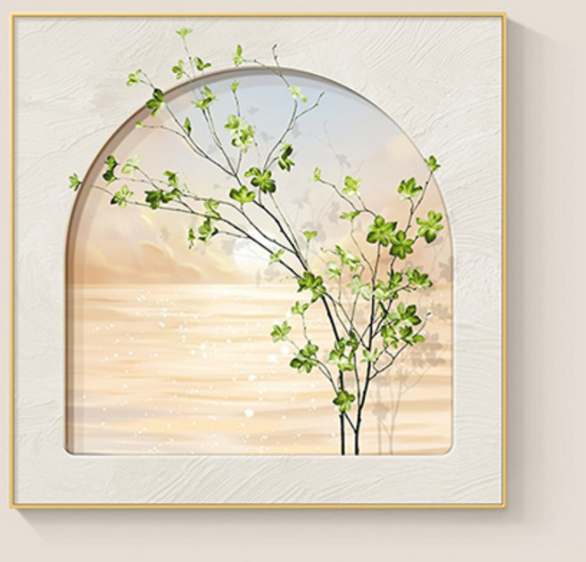 더플로우커머스 크림톤 북유럽 감성 아트 홈인테리어 벽장식 포스터 액자 A타입, 옐로우