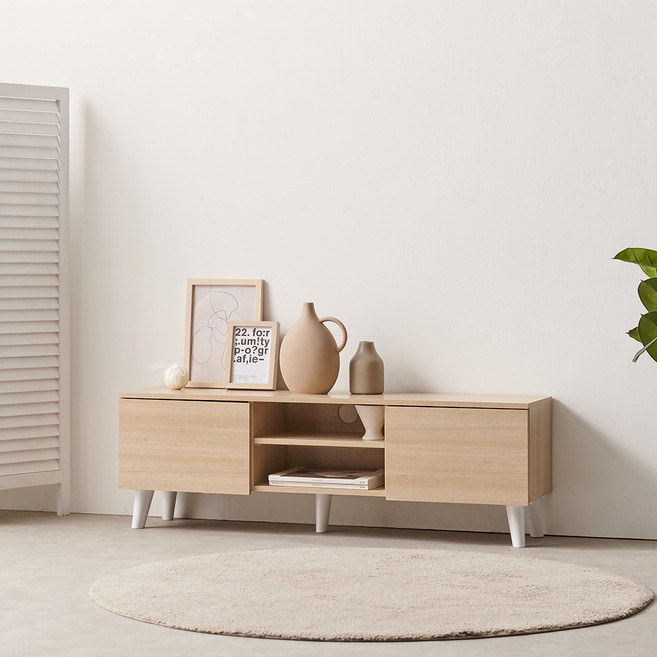 셀레스타 루나2 TV 도어 수납 거실장 1200 ABF5, 메이플(ABF52)