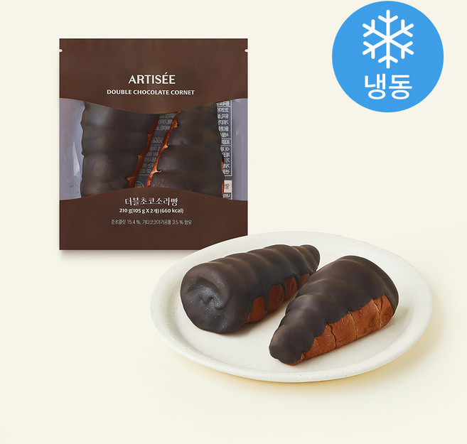 아티제 더블초코소라빵 (냉동), 105g, 1개, 2개입