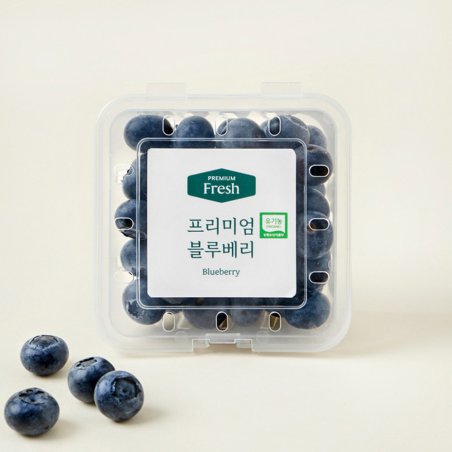 프리미엄 유기농 블루베리 대과, 100g, 1개
