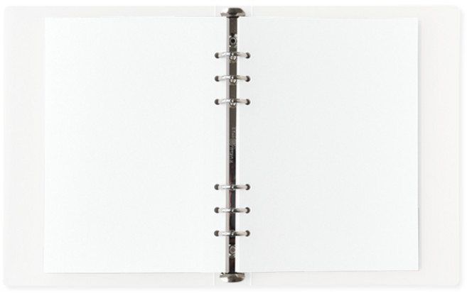 모노라이크 A5 6공 베이직 스크랩북, 반투명바인더 + 화이트내지, 30매, 1개