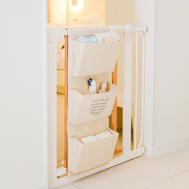 아가드 안전문 다용도 포켓 수납함, 아이보리