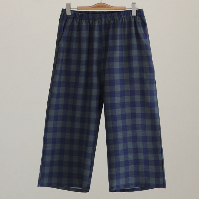 글램공감 커플용 냉감 덩크 요루체크 7부 파자마 바지