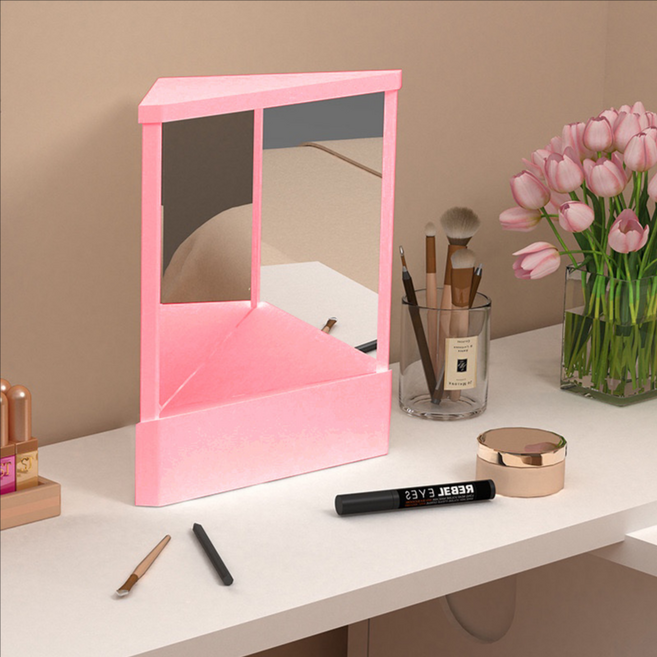 파이네스트원 무반전 탁상 거울 S(14 x 17 cm), 라이트 핑크