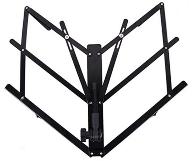 와이든컴퍼니 접이식 휴대용 스탠드 악보 거치 받침대, 블랙, 1개