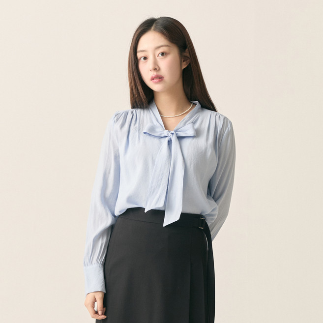 로엠 여성용 타이 변형 블라우스