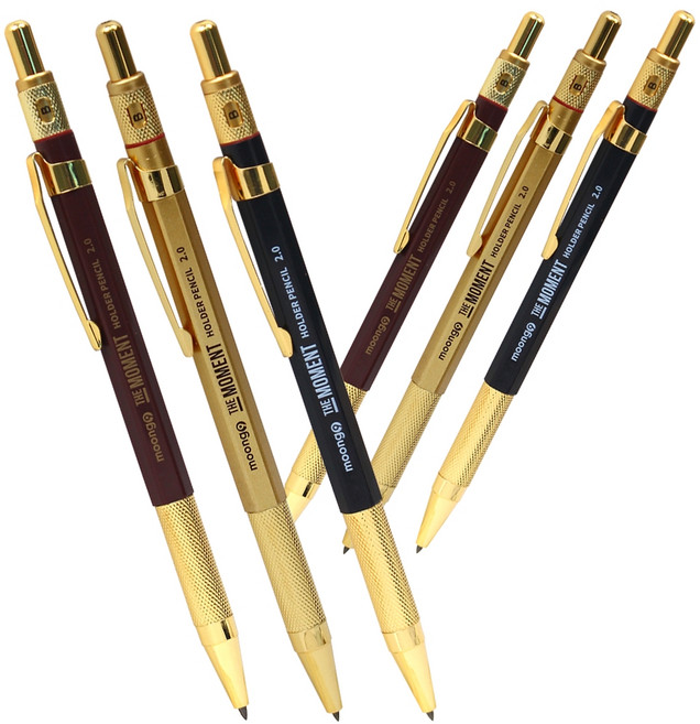 뭉구 더모먼트 홀더 샤프 2.0mm, 2mm, 6개