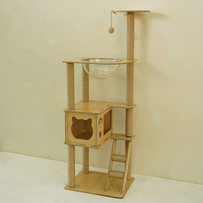 REDPUPPY Nekoya 貓咪木製貓跳臺別墅, 1個, 單一顏色