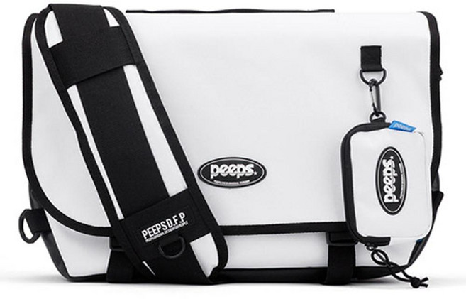 peeps above 郵差包 + 登山扣 + 迷你小包, 白色