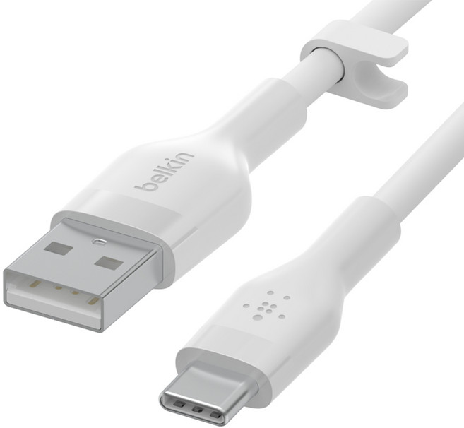 벨킨 플렉스 USB A-C타입 고속 충전 케이블 CAB008bt1M, 화이트, 1m, 1개