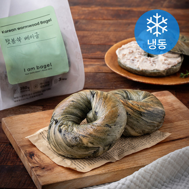 아이엠베이글 햇봄쑥 베이글 3개입 (냉동), 360g, 1개