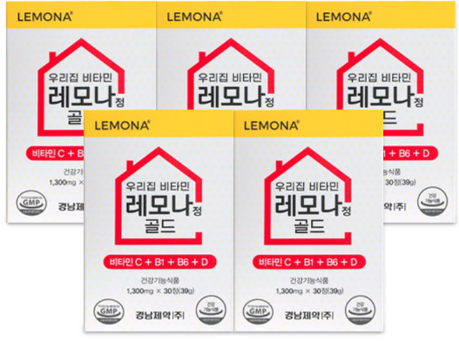 경남제약 우리집 비타민 레모나정 골드, 30정, 5개