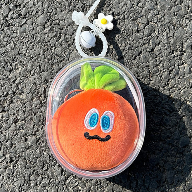 Elsso 圓形拉鍊鑰匙圈釦環公仔包 10cm