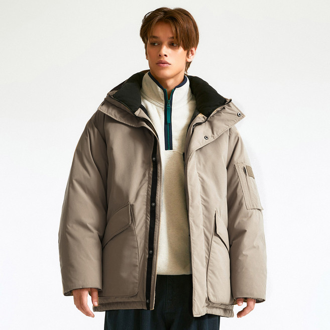 WHO.A.U 男款連帽大口袋鴨絨外套 WHJDD4V31M